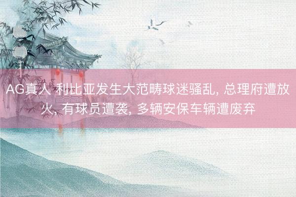 AG真人 利比亚发生大范畴球迷骚乱， 总理府遭放火， 有球员遭袭， 多辆安保车辆遭废弃