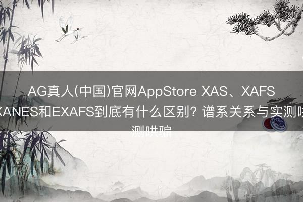 AG真人(中国)官网AppStore XAS、XAFS、XANES和EXAFS到底有什么区别? 谱系关系与实测哄骗