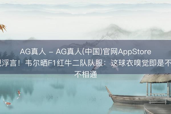 AG真人 - AG真人(中国)官网AppStore 无视浮言！韦尔晒F1红牛二队队服：这球衣嗅觉即是不相通