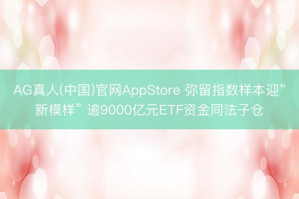 AG真人(中国)官网AppStore 弥留指数样本迎“新模样” 逾9000亿元ETF资金同法子仓
