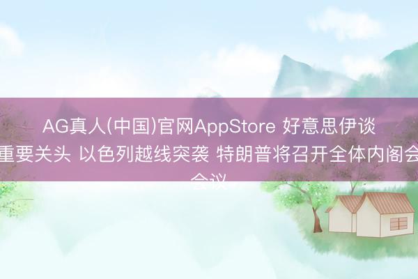 AG真人(中国)官网AppStore 好意思伊谈判重要关头 以色列越线突袭 特朗普将召开全体内阁会议
